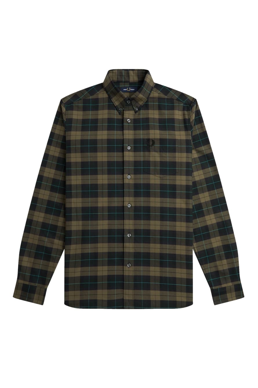 Fred Perry Night Green Fred Perry Tartan Shirt