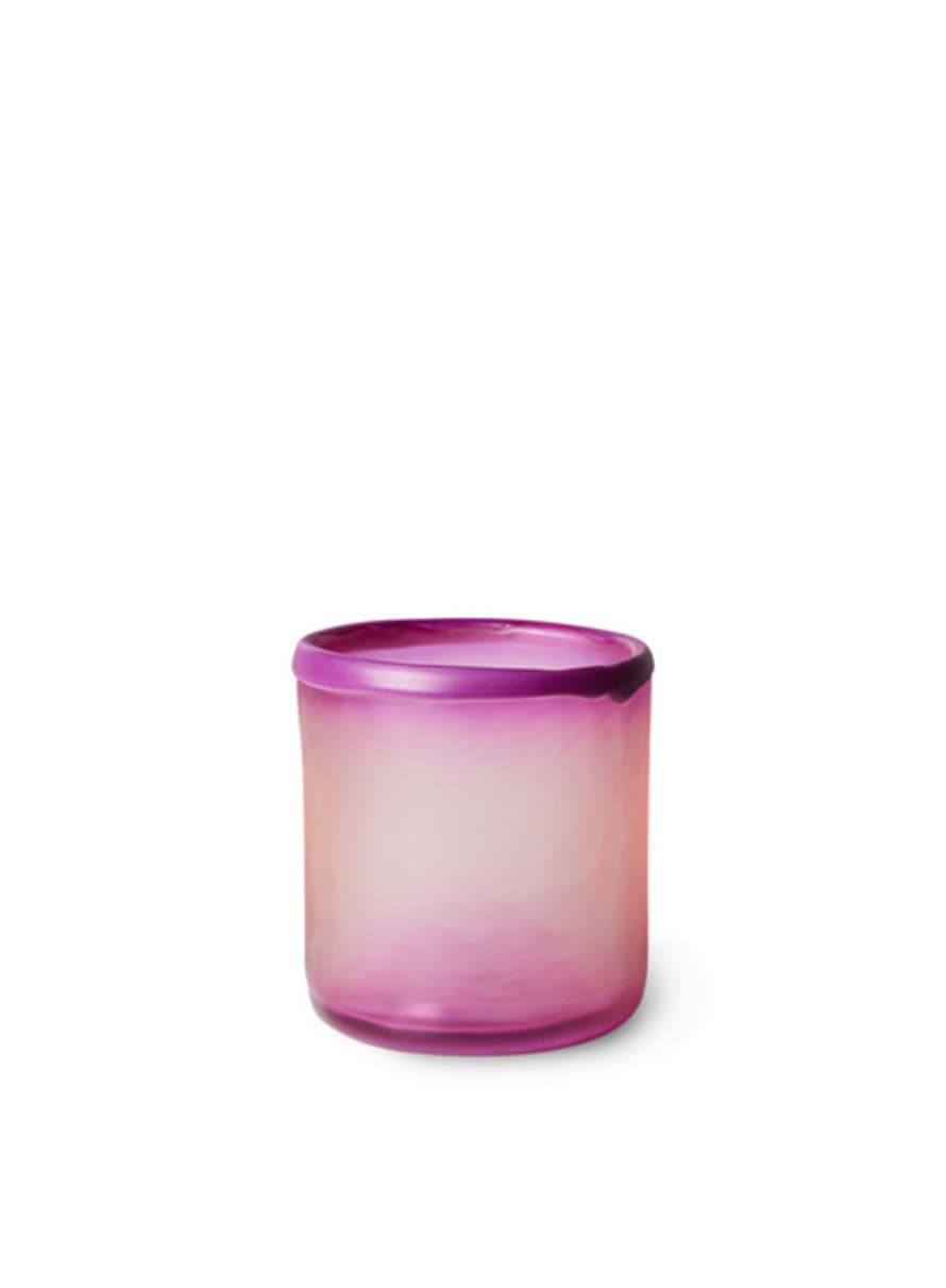 HK Living Glass Tea Light Holder In Purple