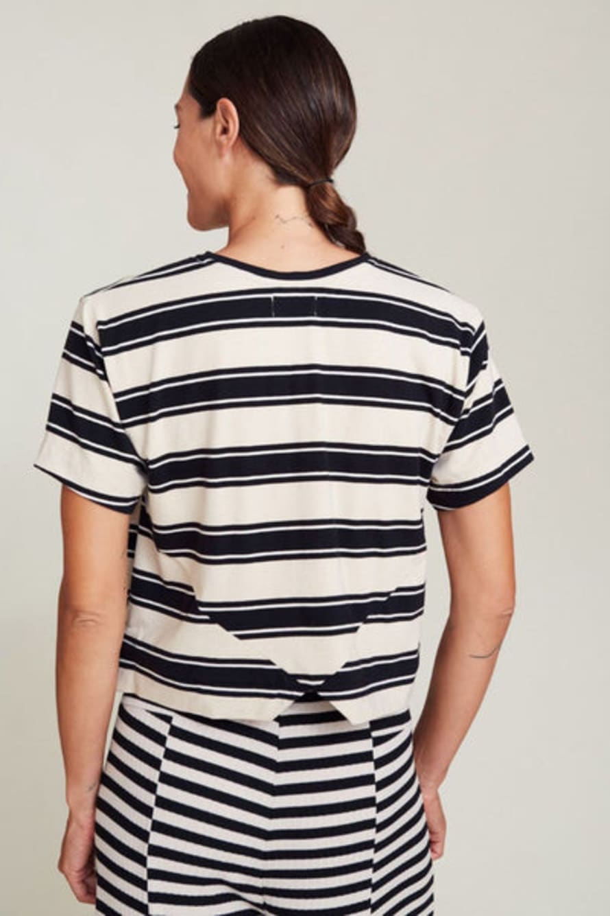 Suite13 Isquia Black And White Striped Top