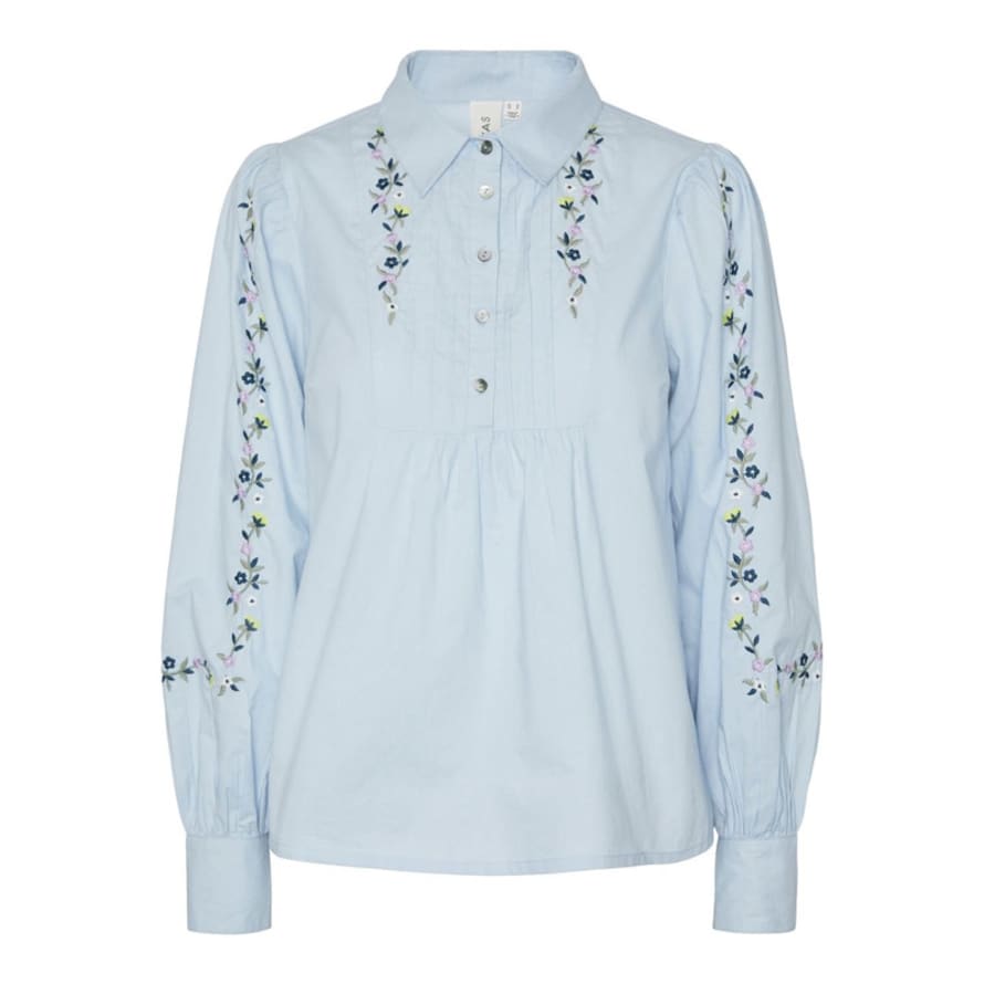 Y.A.S Embroidered Flower Shirt 