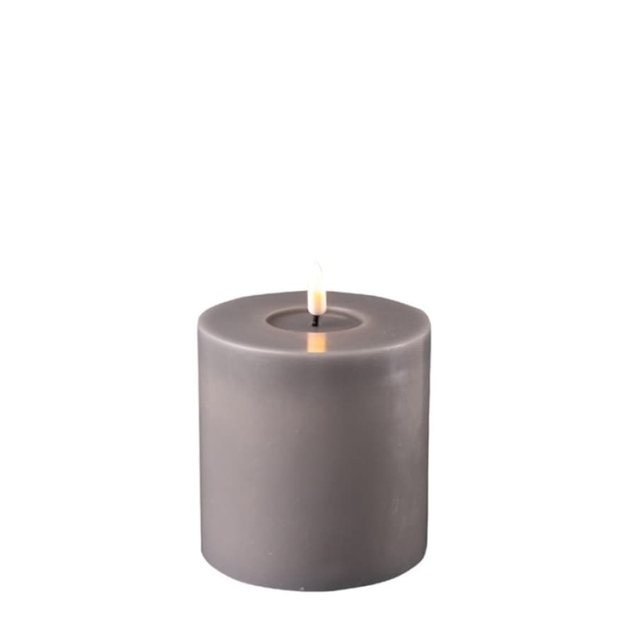 DELUXE Homeart 10 X 10cm Grey Battery Operated LED Candle