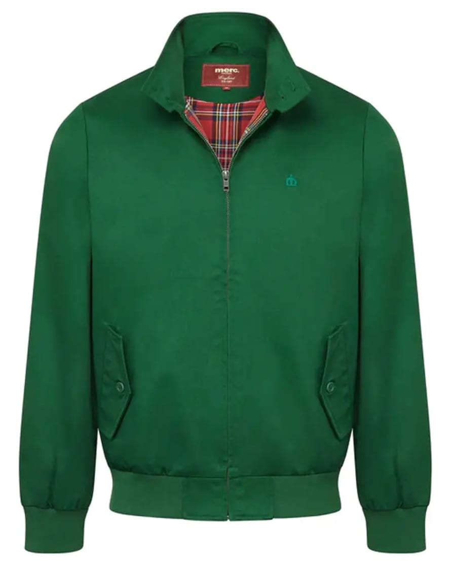 Merc London Harrington Cotton Jacket - Green