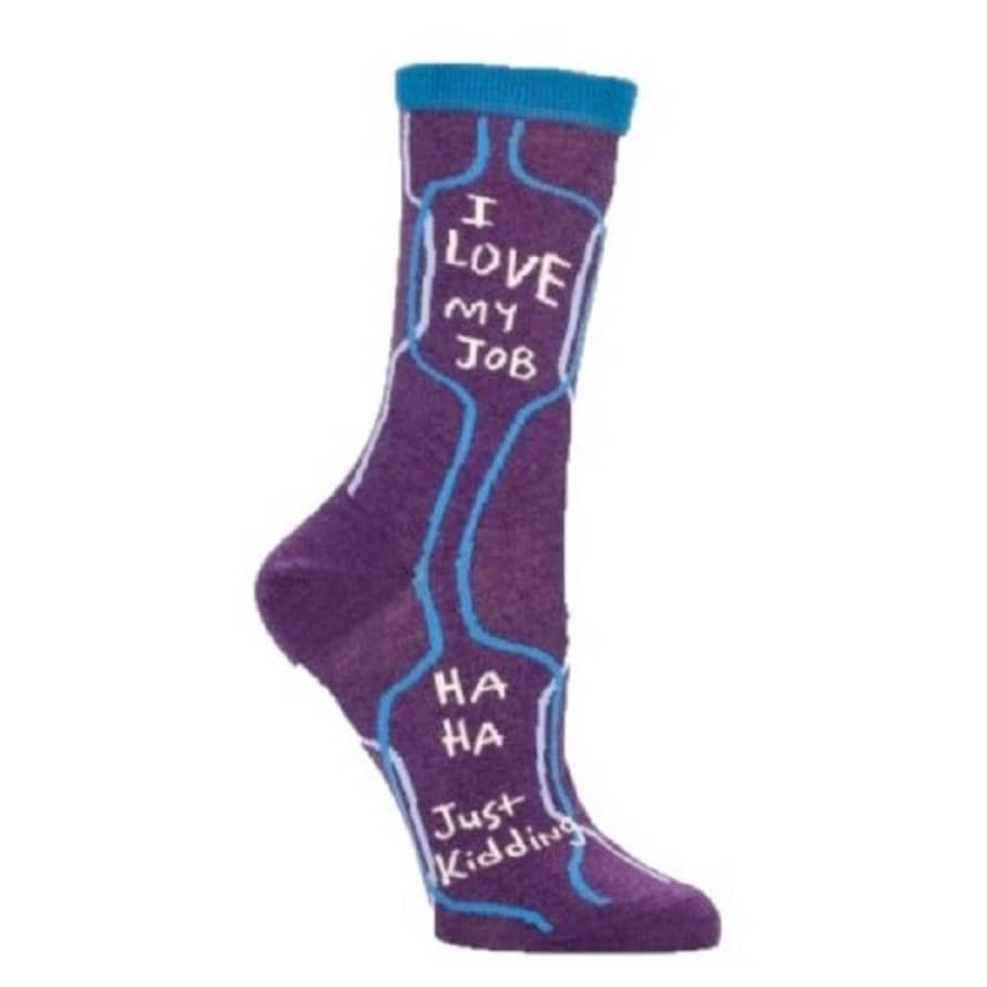 Blue Q I Love My Job Crew Women's Socks