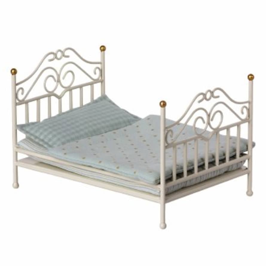 Maileg Vintage Bed, Micro - Off White
