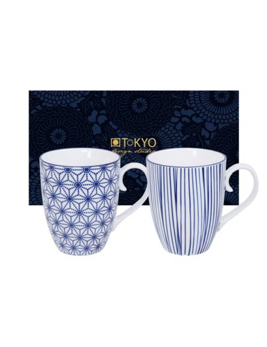 Tokyo Design Studio 380ml Mug Nippon Blue - Star Lines + Gift Box