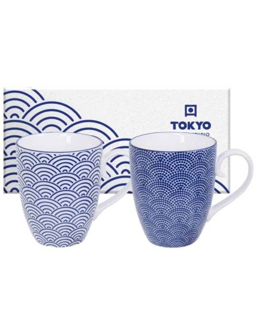 Tokyo Design Studio 380ml Mug Nippon Blue - Waves + Gift Box