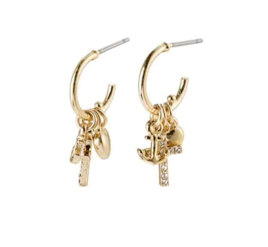 Pilgrim Gold Plated Anet Crystal Earrings