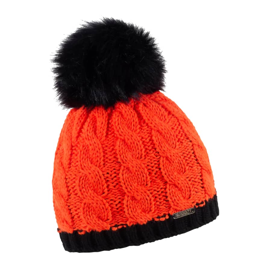 Sabbot Hats Neon Orange Andrea Krazi Faux Fur Hat