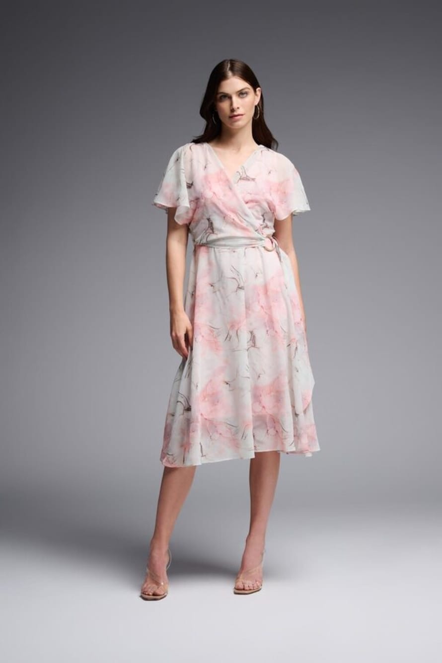 Joseph Ribkoff Mint Multi Floral Wrap Dress