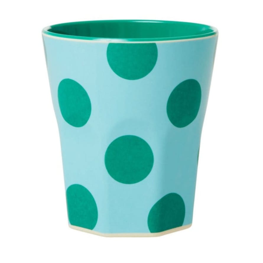 rice Mint and Green Melamine Jumbo Cup with Dots
