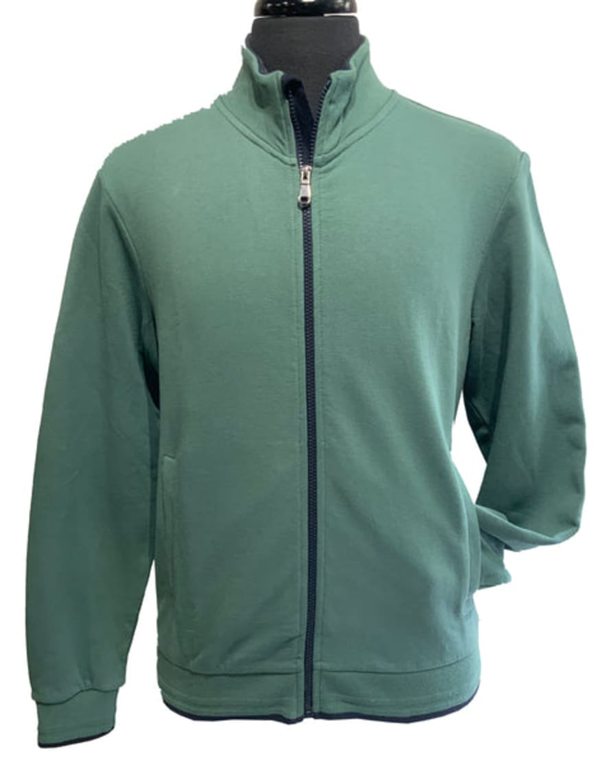 GEOX Pine Green Full Zip Sweatshirt M3575MT2998F3256