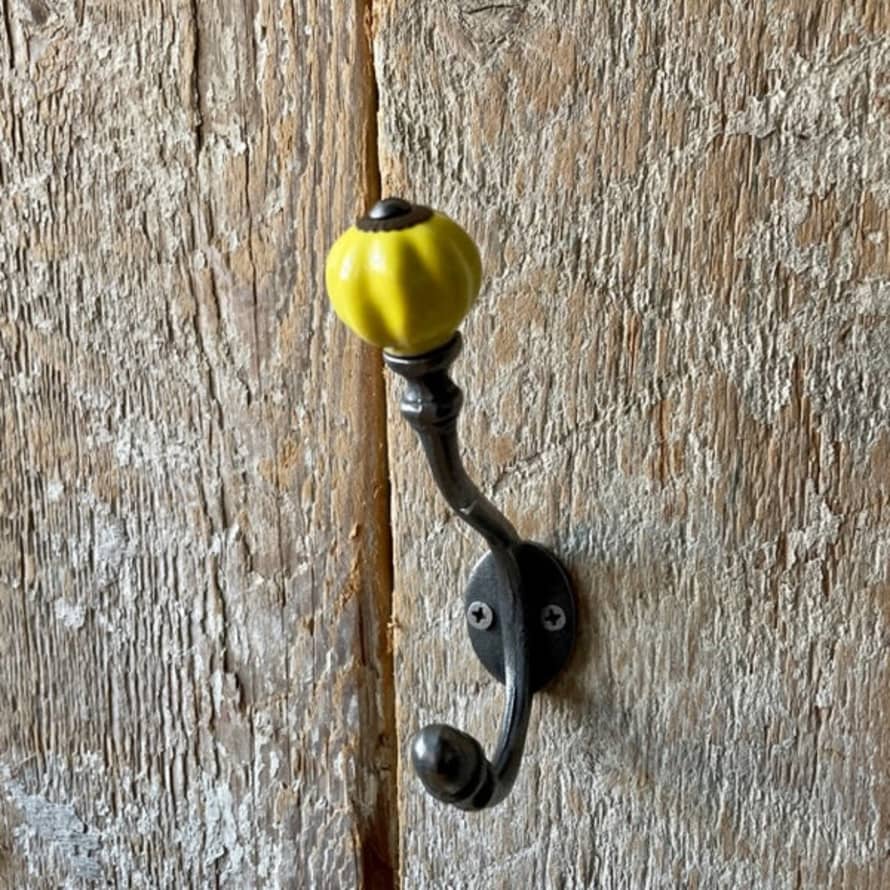 livs Double Coat Hook - Yellow Ceramic Tip