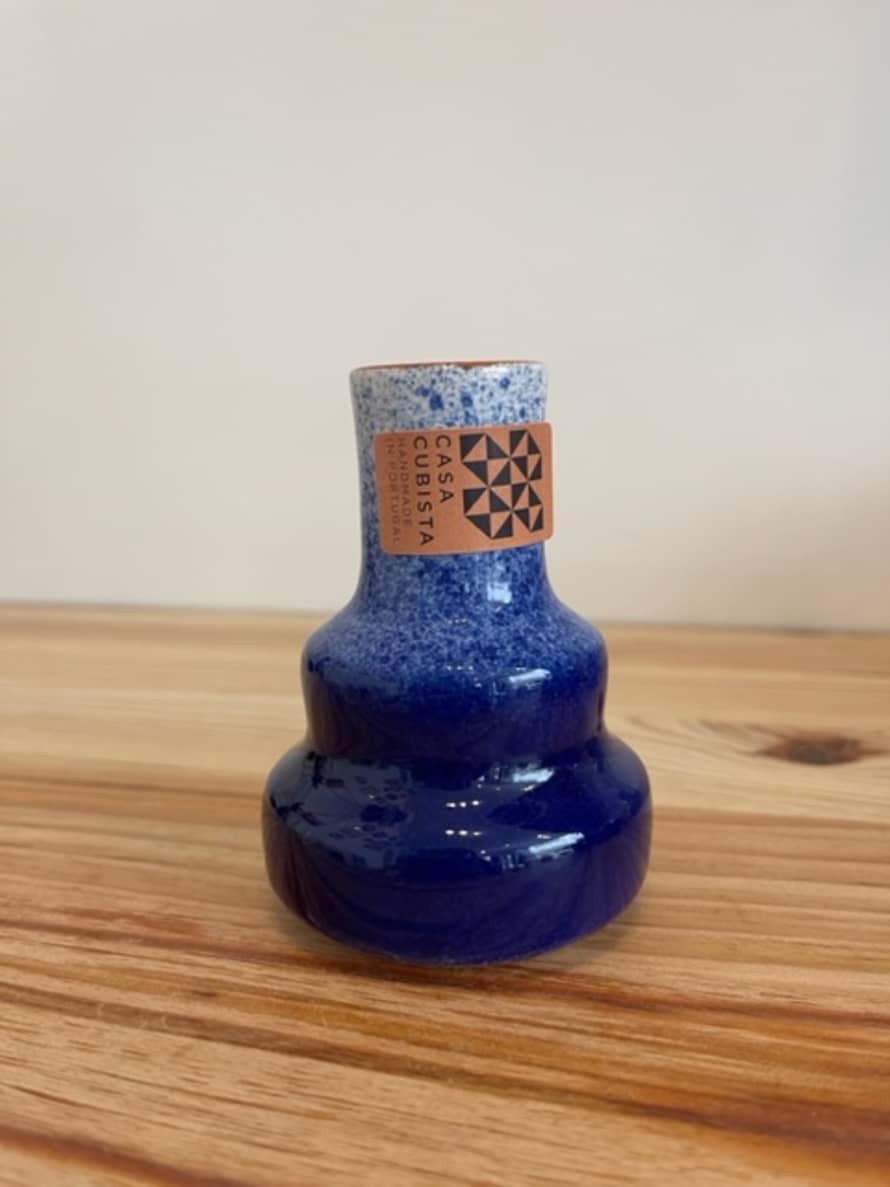 Casa Cubista Spray Stepped Vase Bleu 