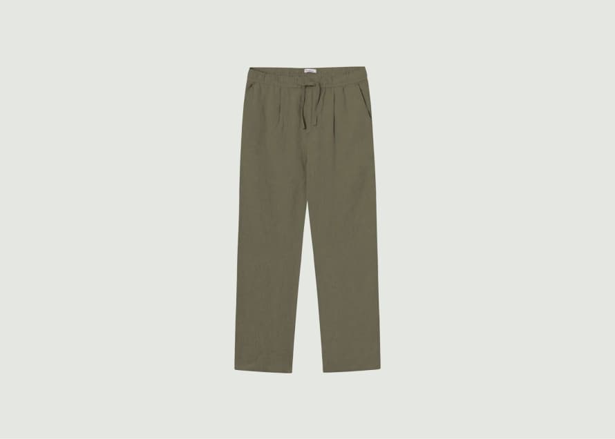 Knowledge Cotton Apparel  Loose Pants In Organic Linen
