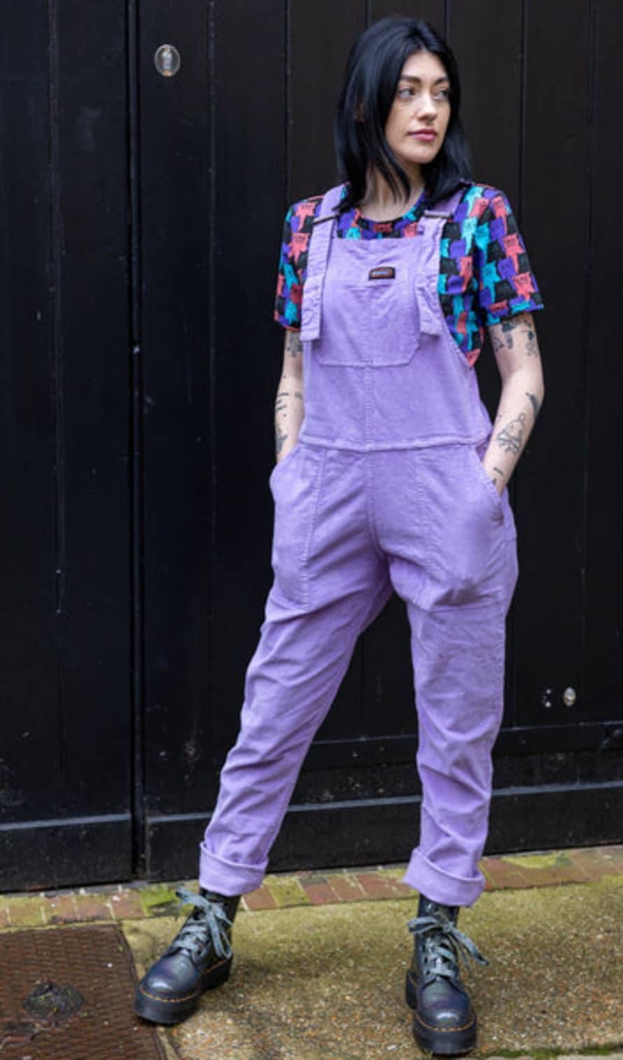 Run and Fly Run & Fly Lavender Stretch Corduroy Dungarees