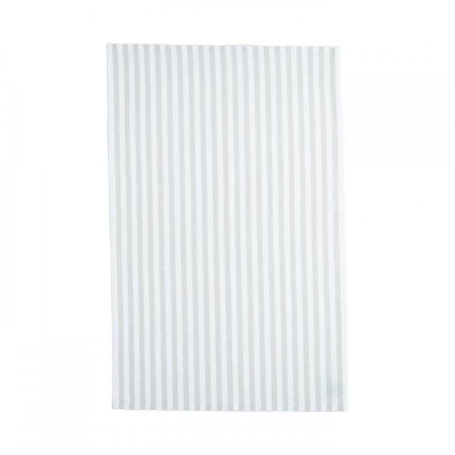 Casafina Dove Grey Striped Tea Towel
