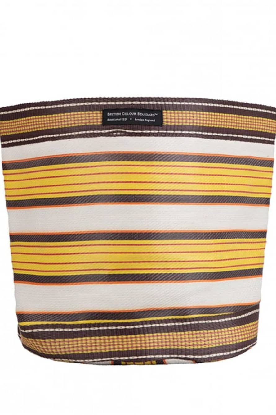 The Home Collection Eco Woven Plant Pot Cover Large In Tuscan Yellow Pearl And Rose