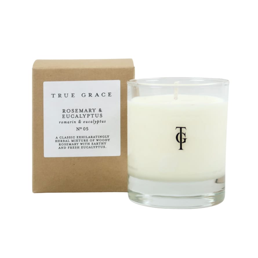 True Grace Rosemary & Euculyptus Scented Small Candle