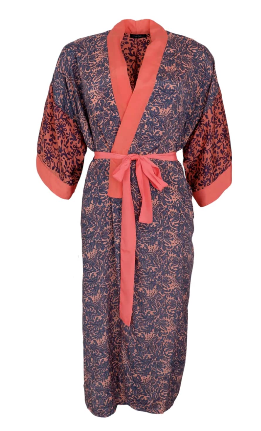 Black Colour Rose Jasmine Luna Multi Kimono