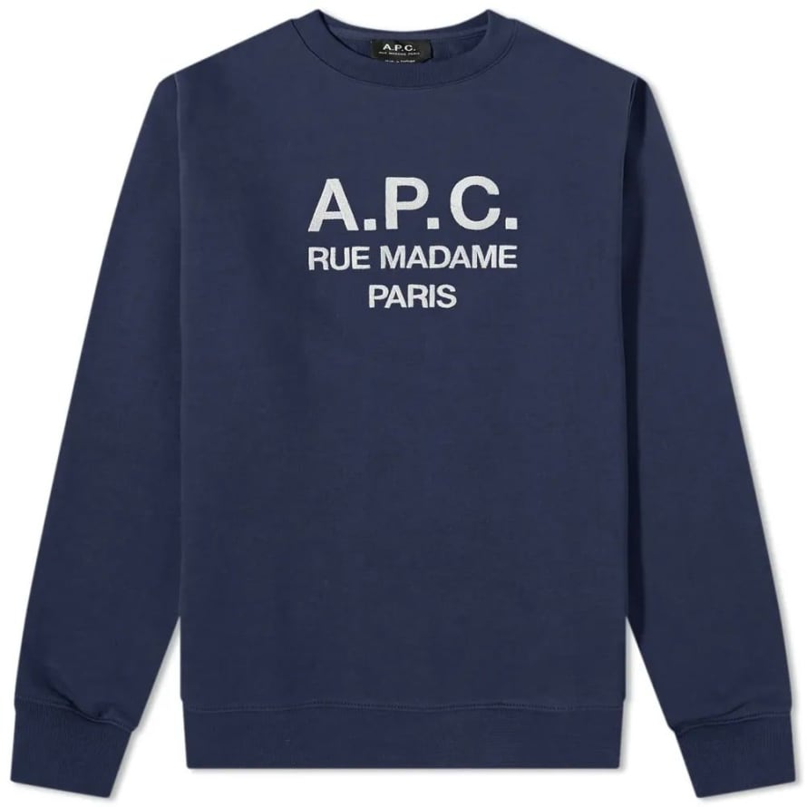 A.P.C. Navy Organic Cotton Rufus Sweatshirt
