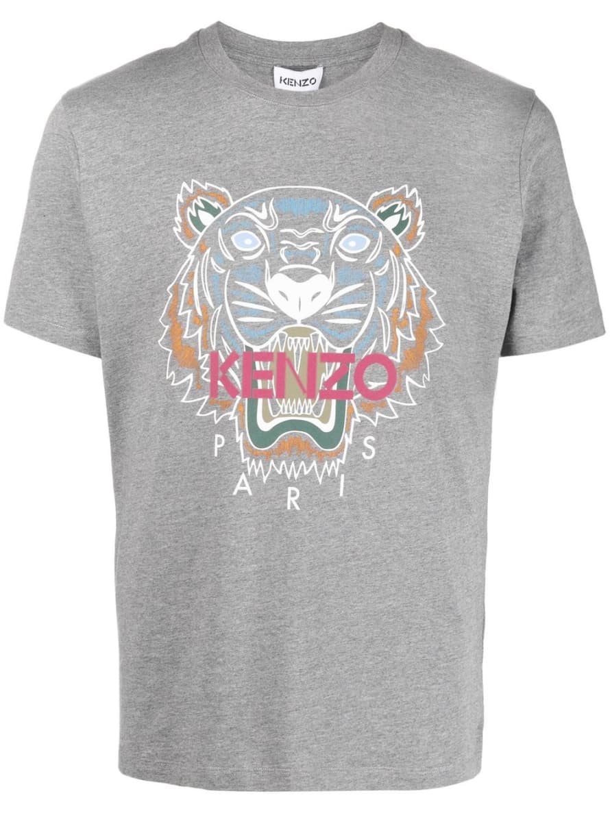 Kenzo  Grey Tiger Printed T Shirt