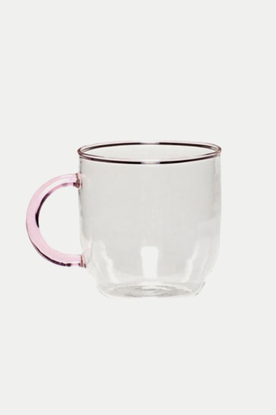 Hubsch Pink Kiosk Glass Mug