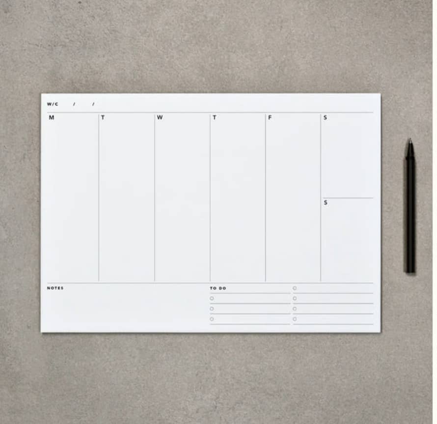 Matere Studio A4 Weekly Desk Planner | Recycled Paper