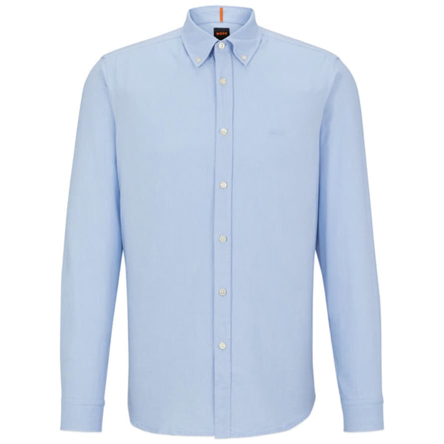 Boss Rickert Oxford Regular Fit Ls Shirt - Sky Blue