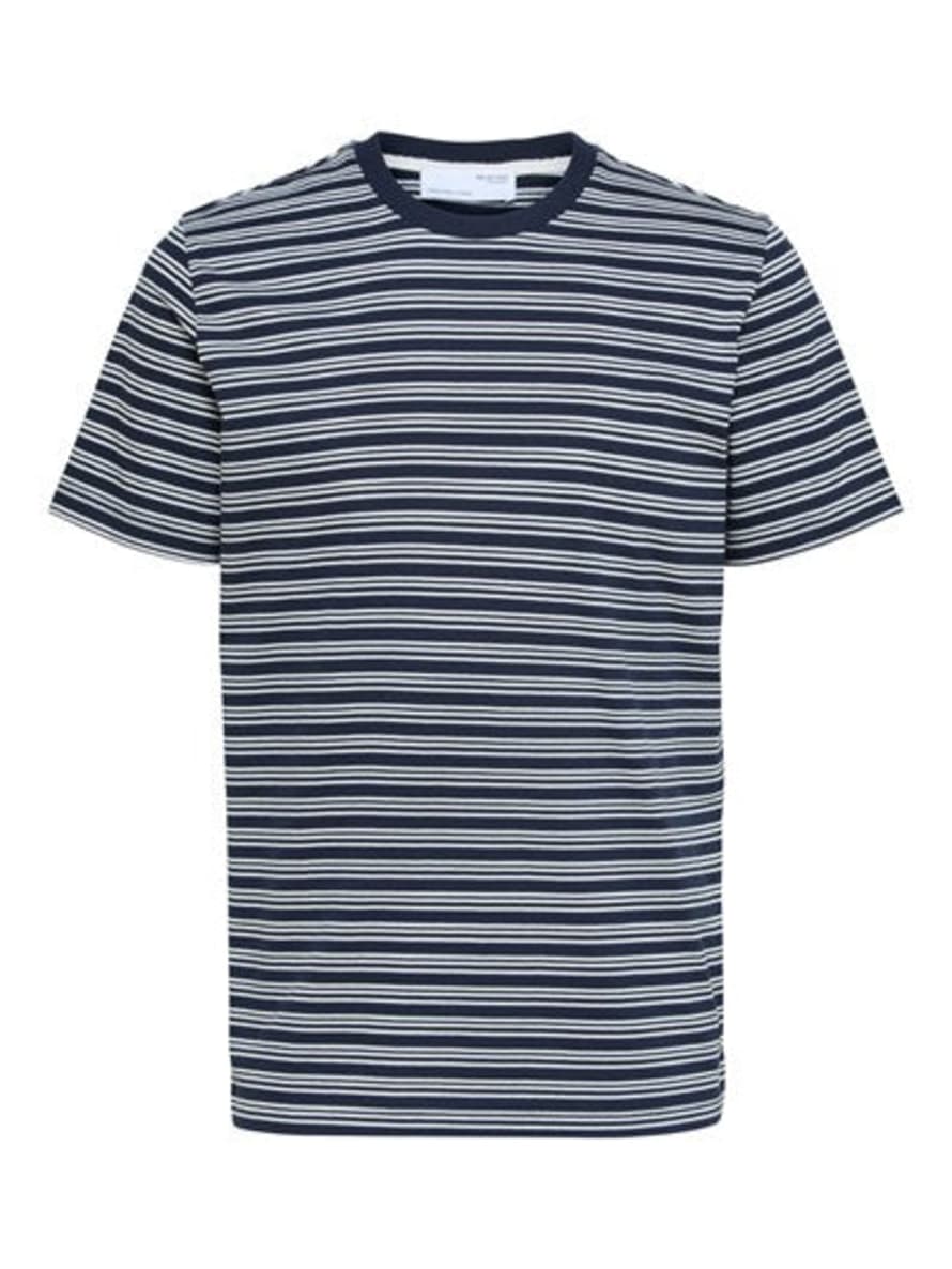 Selected Homme Sky Captain Andy Stripe Short Sleeve O-neck Tee
