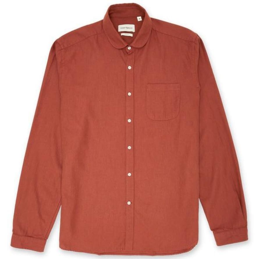 Oliver Spencer Eton Collar Shirt Burnt Orange