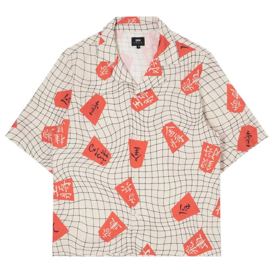 Edwin Shogi Shirt In Cotton/Linen Multi Coloured