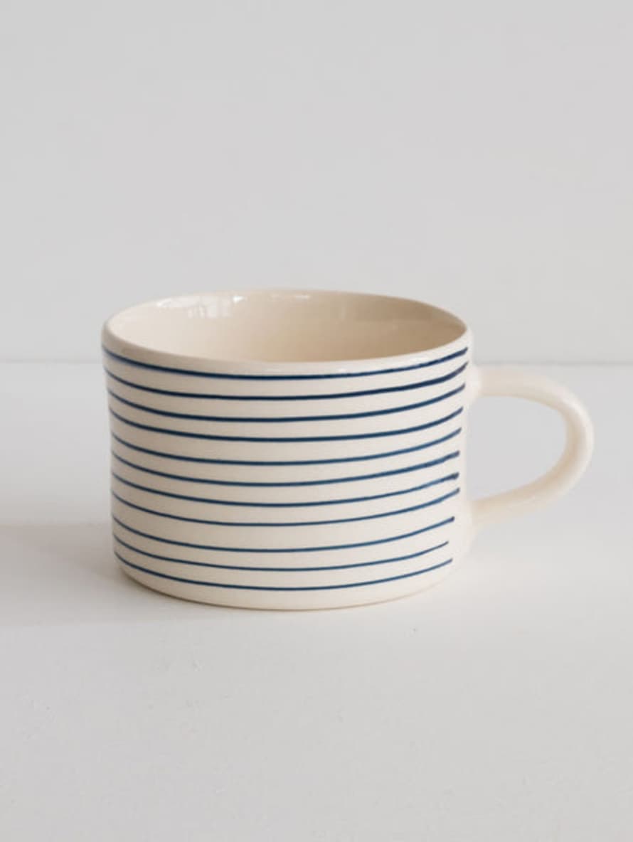 Musango Horizontal Stripe Blue Mug