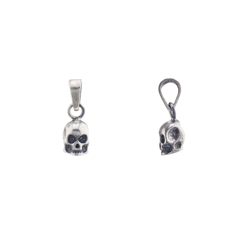 silver jewellery 925 Silver Small Skull Hoop Earrings