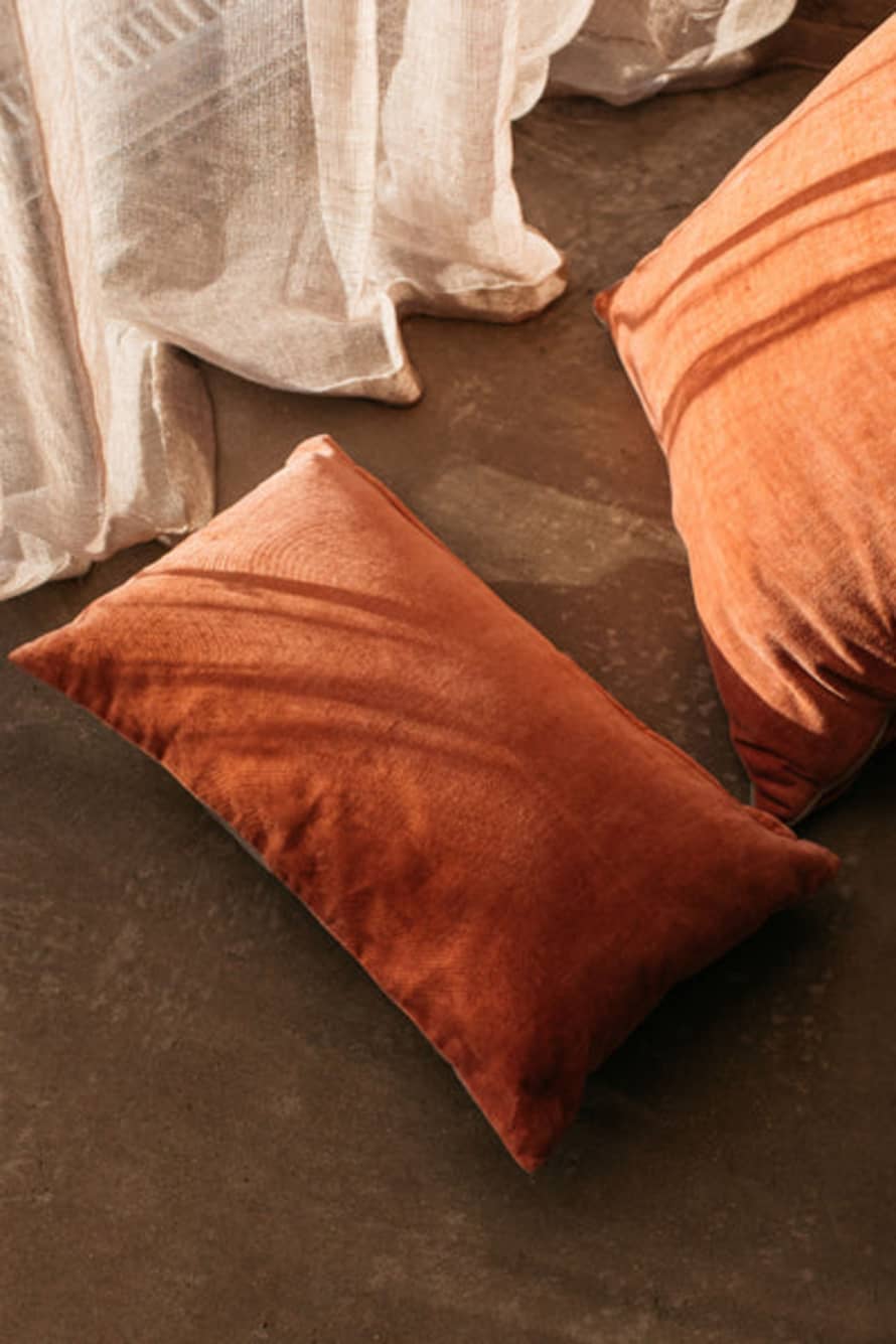 Also Home Misi Washed Coral Velvet Cushion