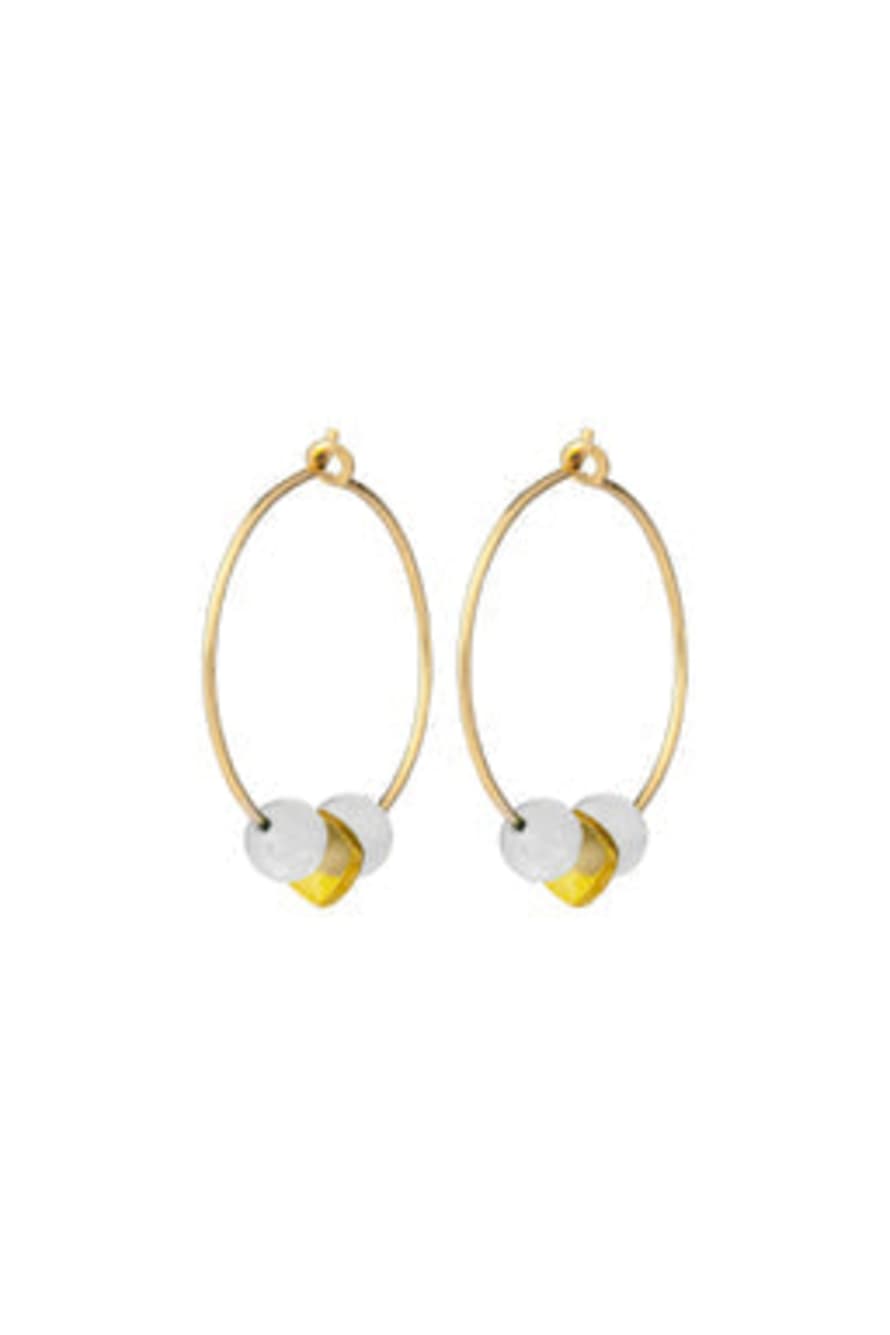One & Eight Moonstone Earrings