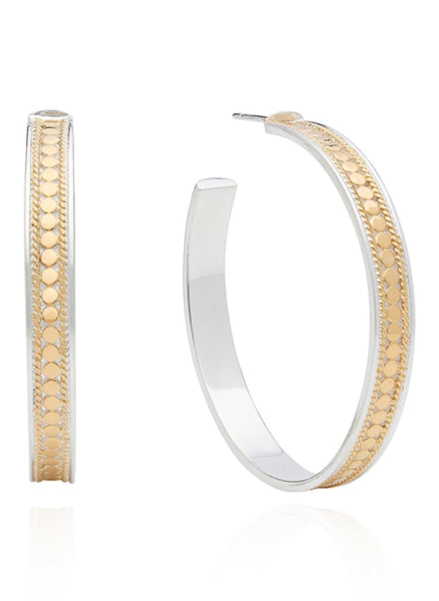 Anna Beck Classic Large Hoops - Gold & Silver