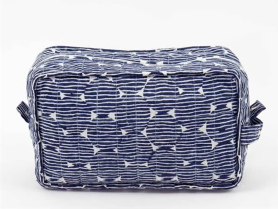 Afroart Blue ROUNDS Toiletry Bag