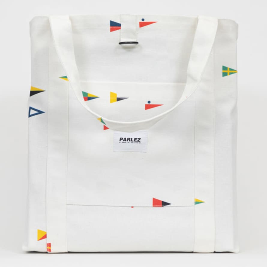 Parlez Topaz Shopping Tote Bag in White