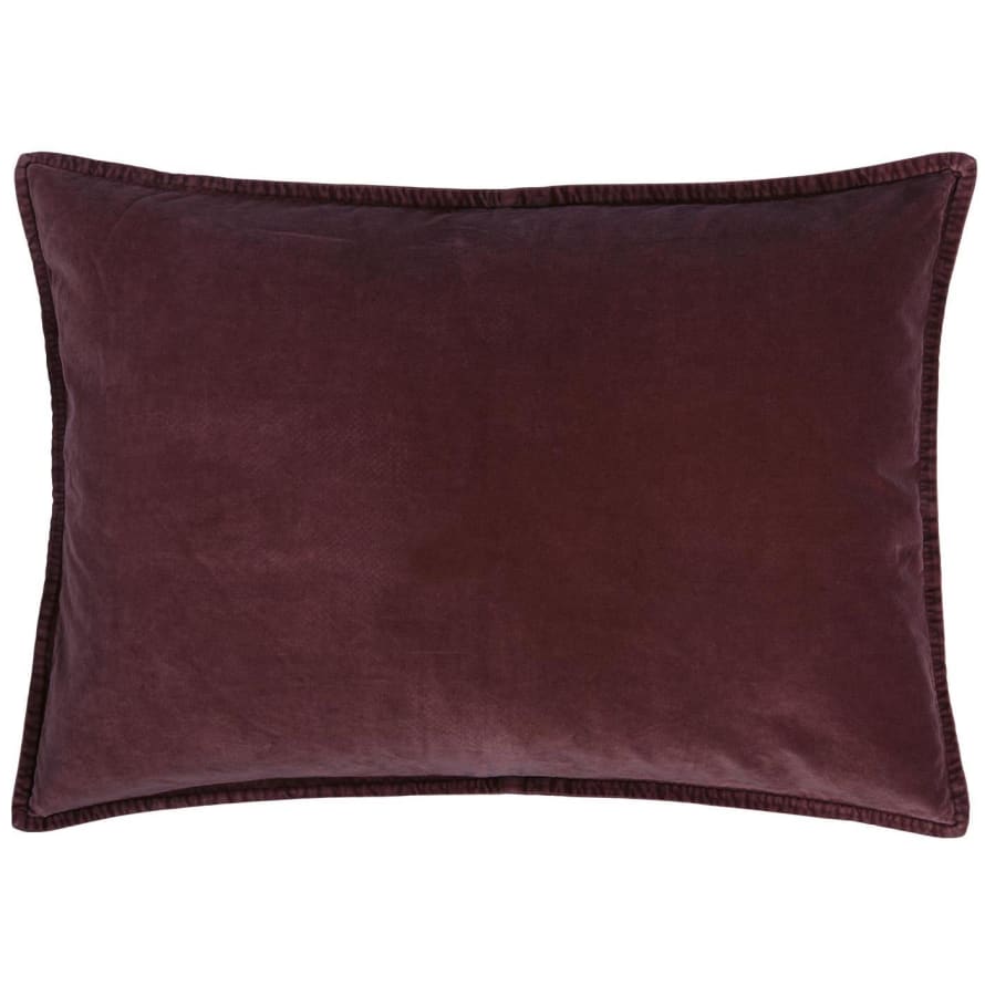 Ib Laursen Cushion cover velvet, aubergine