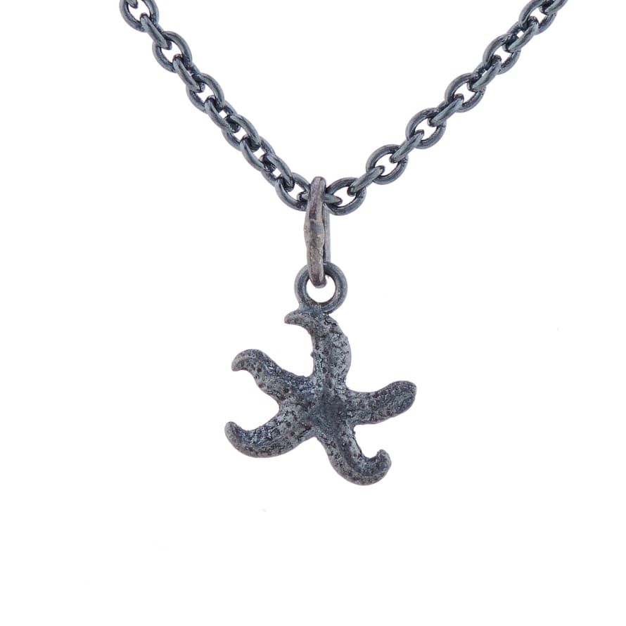 CollardManson Oxidised 925 Silver Starfish Necklace