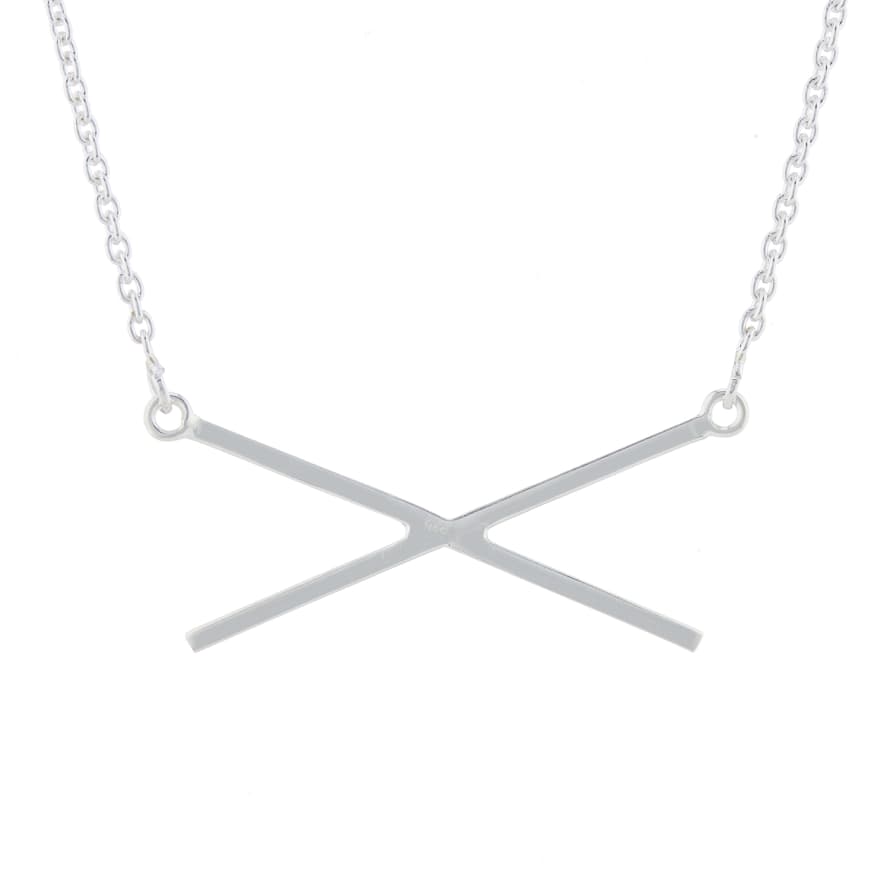 CollardManson 925 Silver Crisscross Necklace