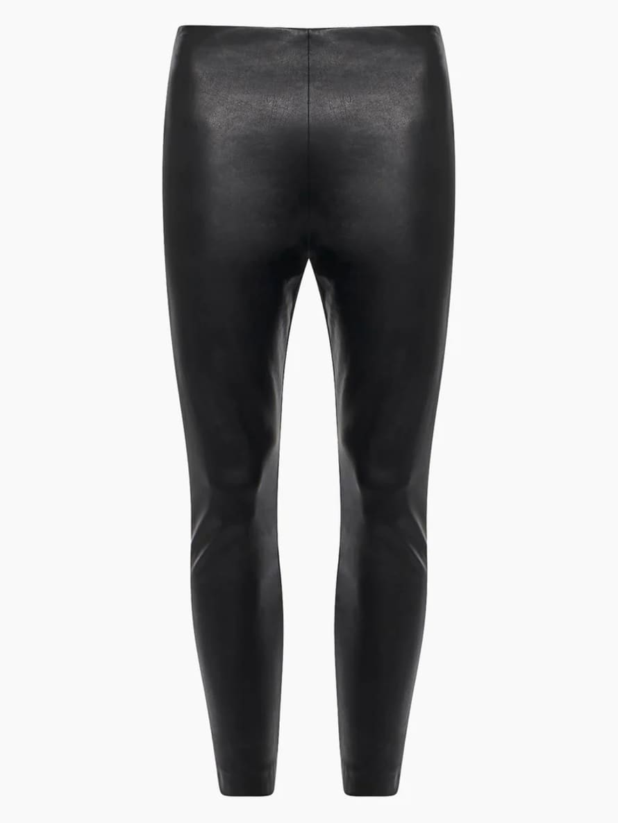 French Connection Black Etta Recycled Vegan Leather Skinny Trousers