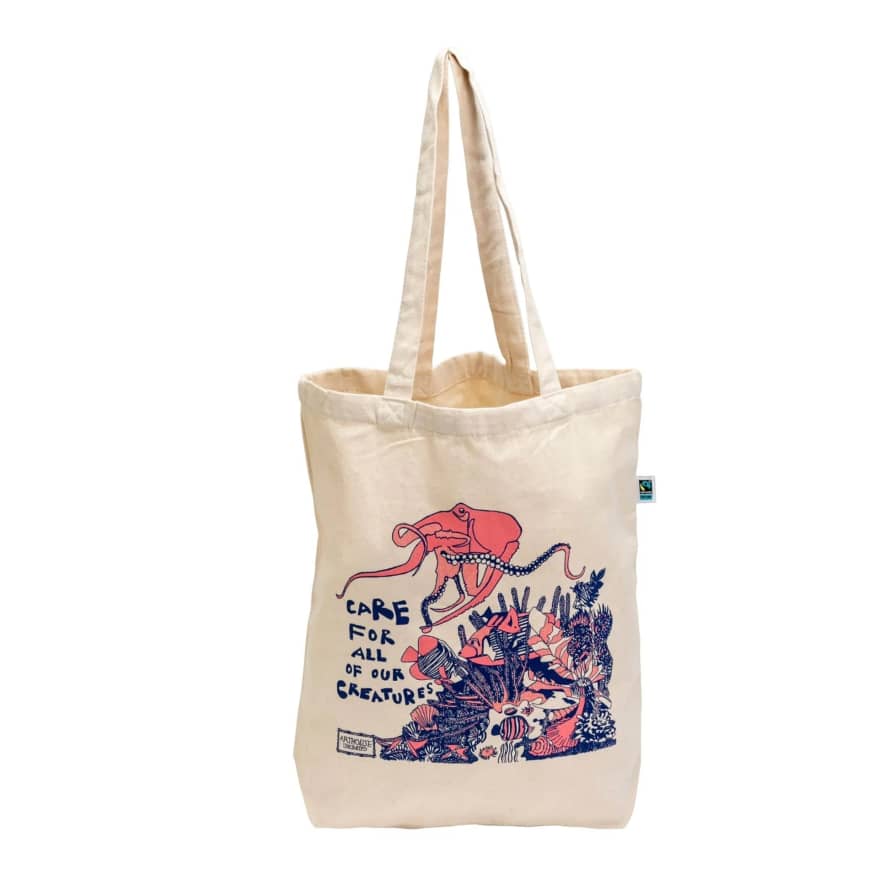 ARTHOUSE Unlimited Care for all of Our Creatures Design Canvas Shopper Bag