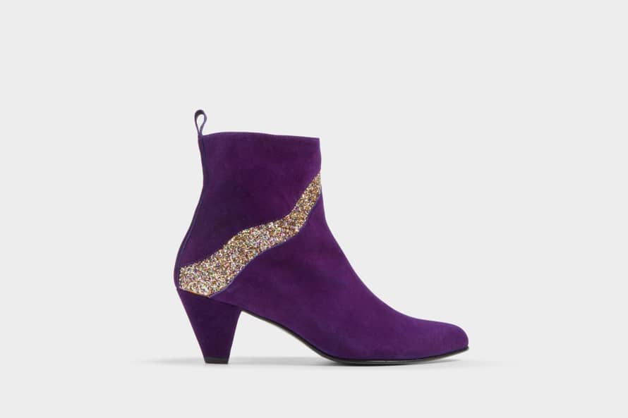 Emma Go Andrea Purple Sparkle Ankle Boot