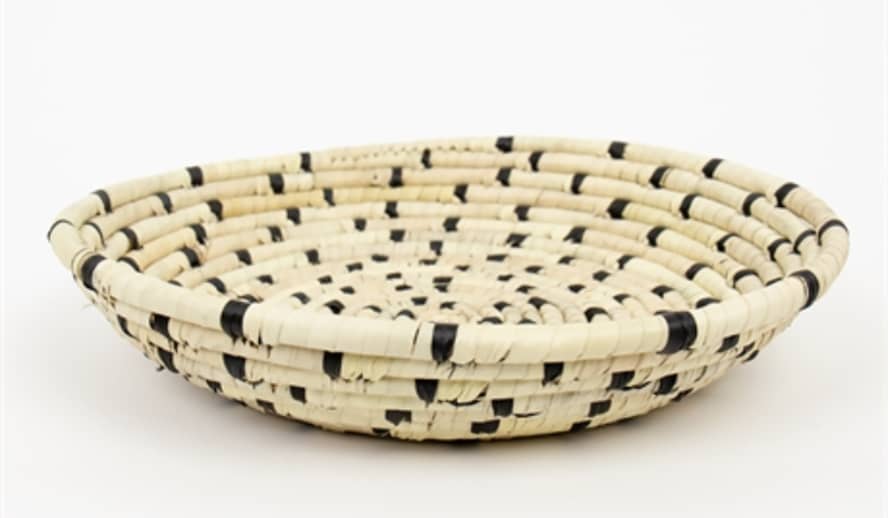 Afroart PALM DOT Bread Basket - Natural/Black