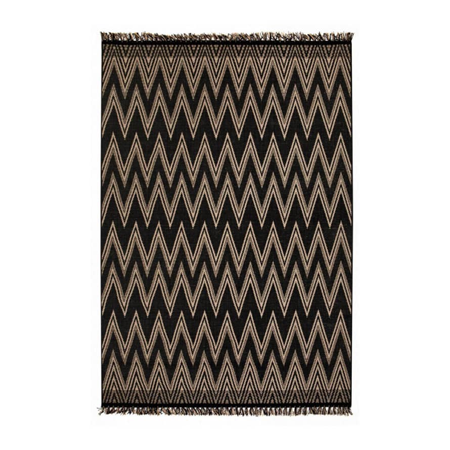 Terra Nomade 160 x 230cm Black and Natural Indoor Outdoor Carpet