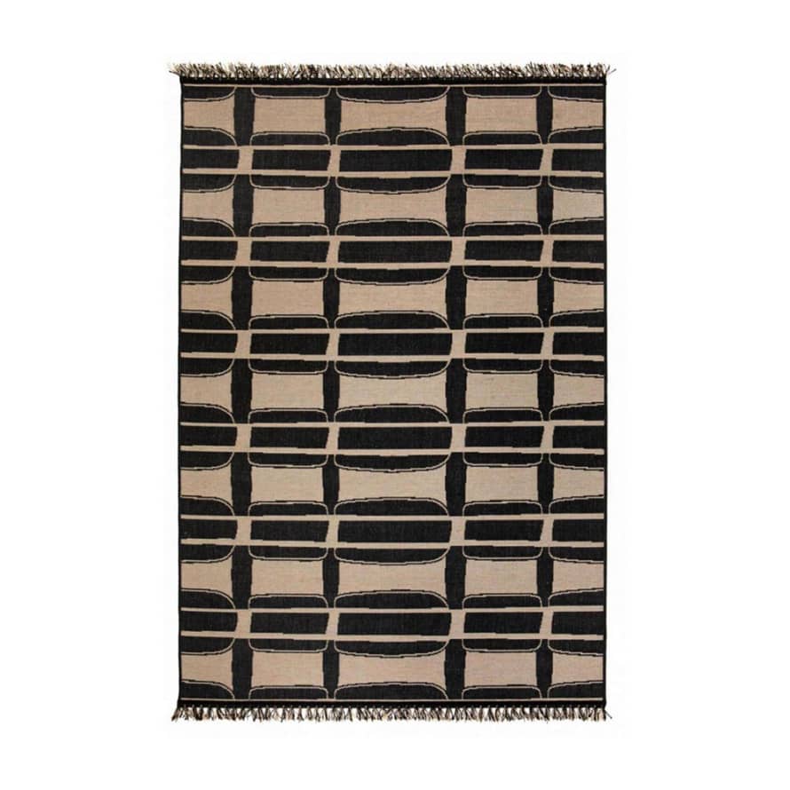 Terra Nomade 160 x 230cm Beige and Black Patterned Carpet
