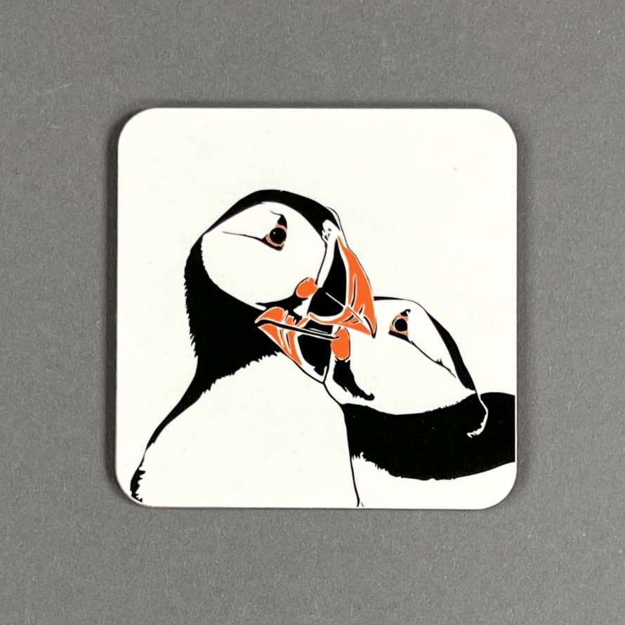 Penguin Ink Puffin Nuzzle Coaster