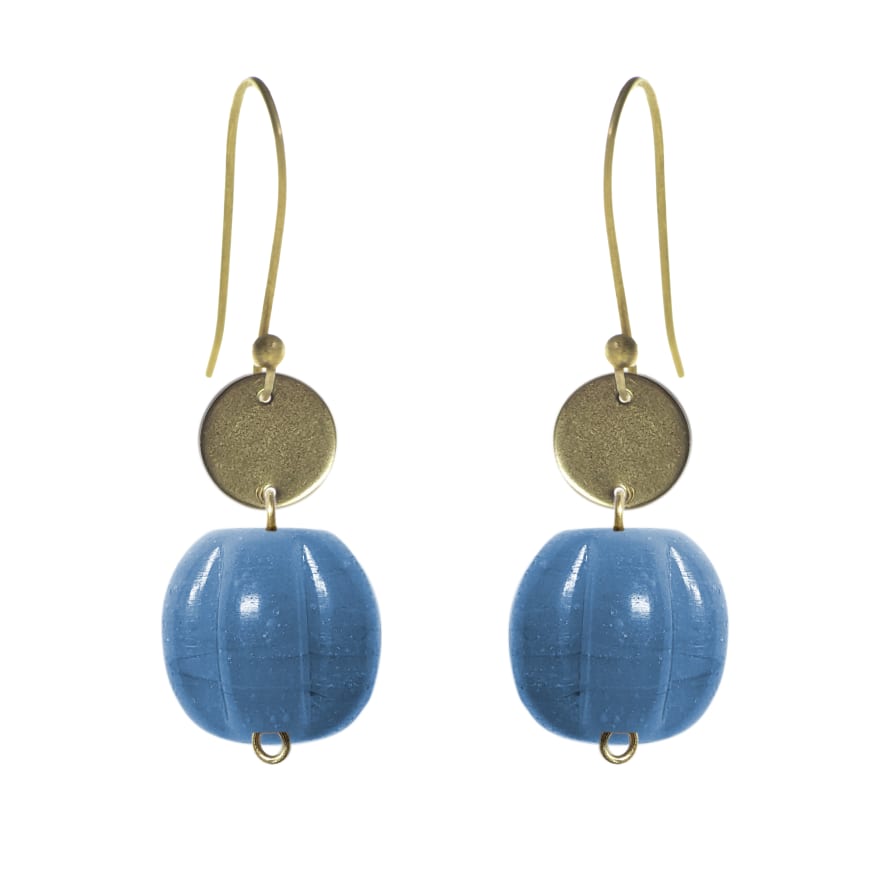 Just Trade  Garden Small Earrings - Blue