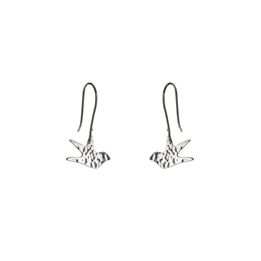 Just Trade  Silver Plated Woodland Swallow Earrings